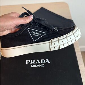 Prada women’s Black and White Sneakers